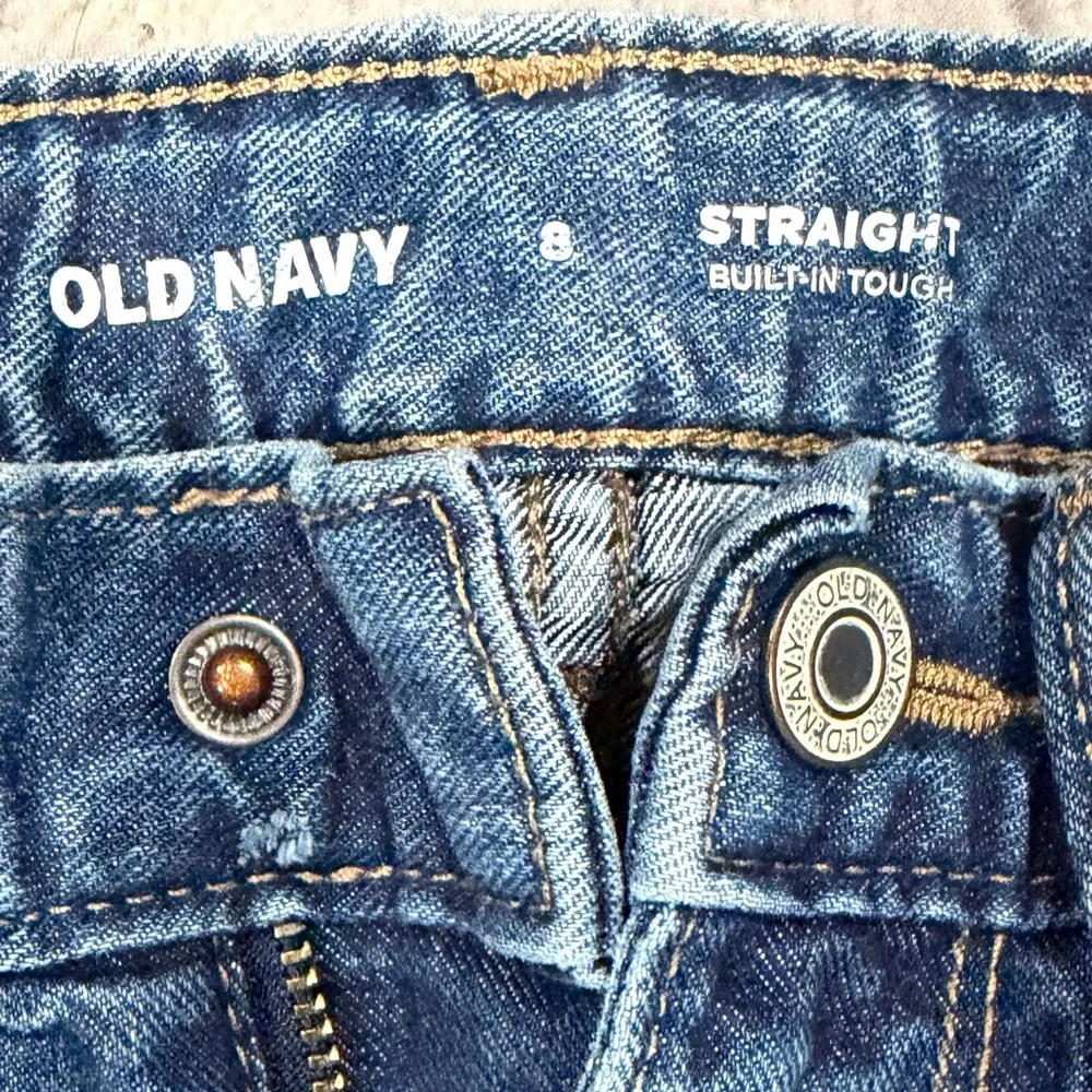 Boys Old Navy blue straight leg jeans Size 8